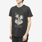 Isabel Marant Men's Zafferh Postcard Logo T-Shirt in Black