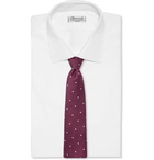 Paul Smith - 8cm Polka-Dot Silk and Wool-Blend Tie - Burgundy