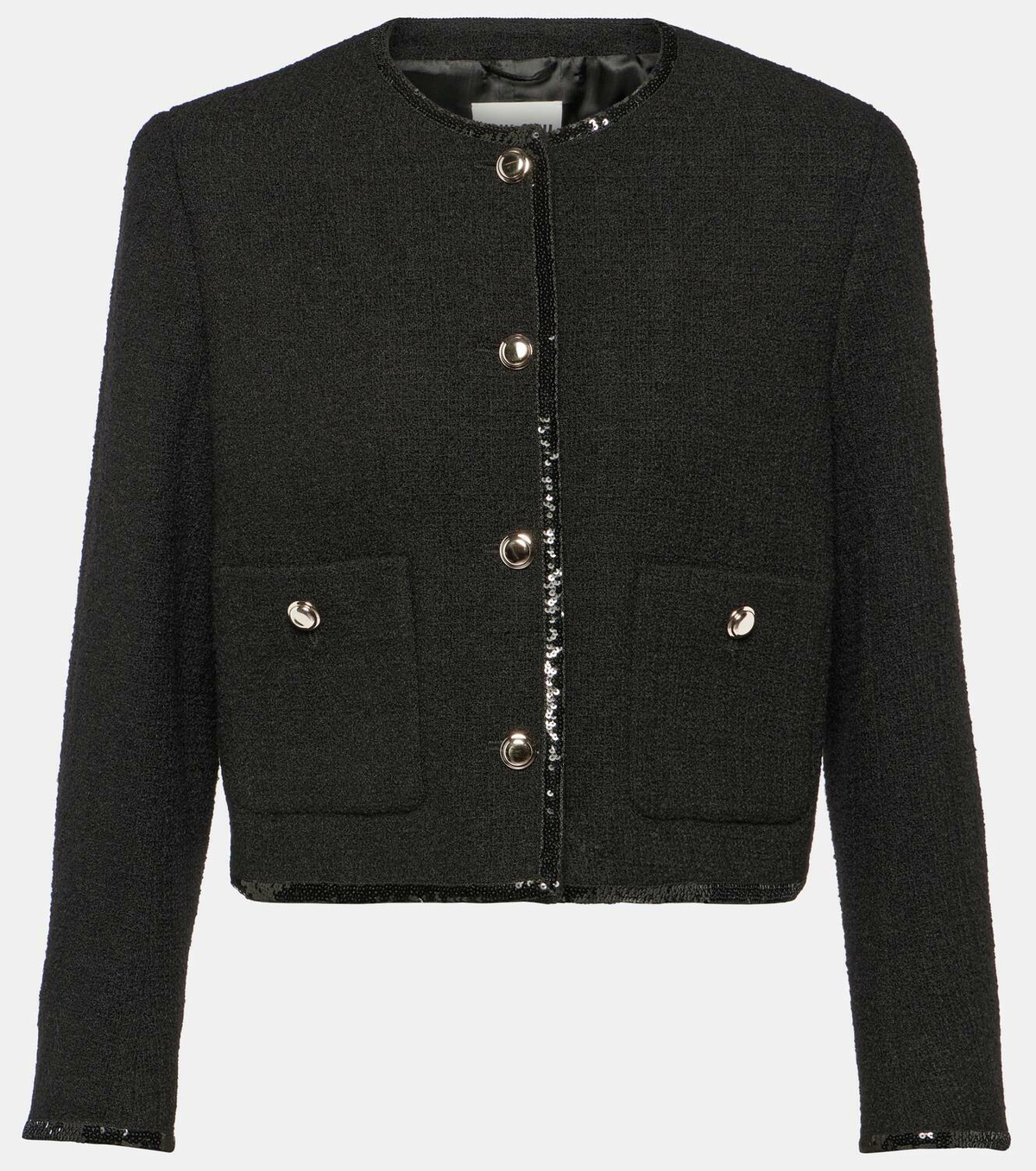 Miu Miu Cropped wool-blend tweed jacket Miu Miu