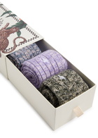 Desmond & Dempsey Logo Cotton-blend Socks set of Three Multicoloured 37-39 (IT37 39 / UK4