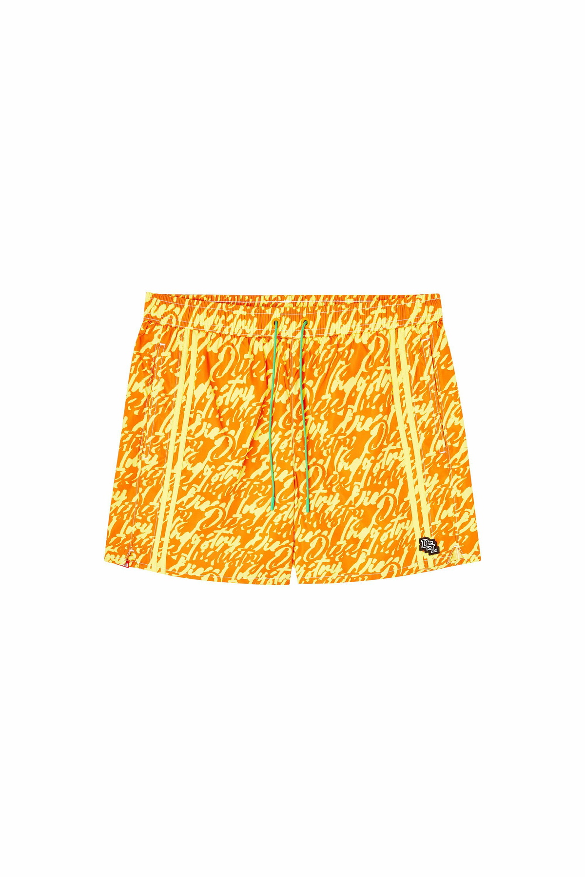 Diesel Swim shorts with all-over logo print - Swim shorts Mens in Yellow
