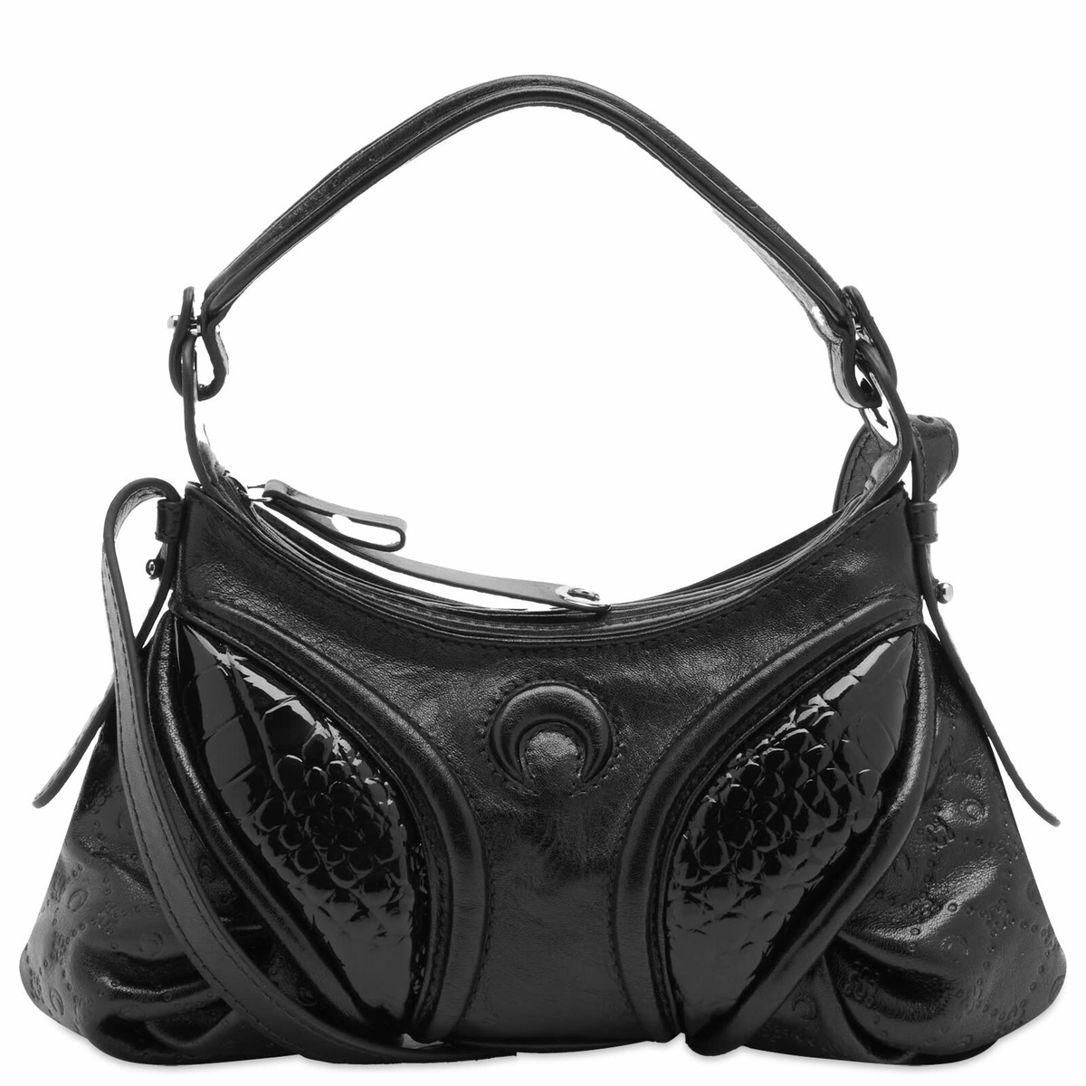 Marine Serreショルダーバッグ Embossed Leather Futura Mini • Marine Serre