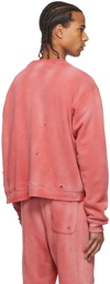 John Elliott Red Sundrenched Thermal Lined Folsom Sweatshirt