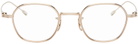 YUICHI TOYAMA. Gold Bankside Glasses