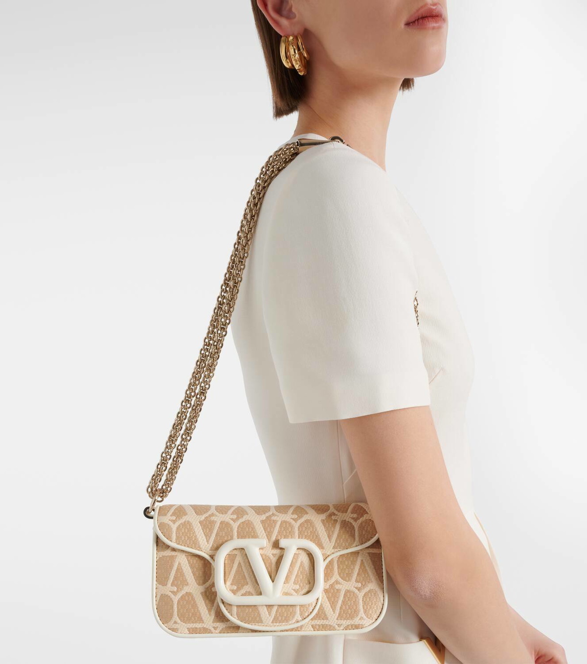 【VALENTINO】SMALL LOCO TOILE ICONOGRAPHE SHOULDER BAG Valentino Garavani Locò Small Toile Iconographe shoulder bag