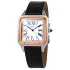 Cartier Santos-Dumont XL Hand Wind Silver Dial Mens Watch W2SA0017