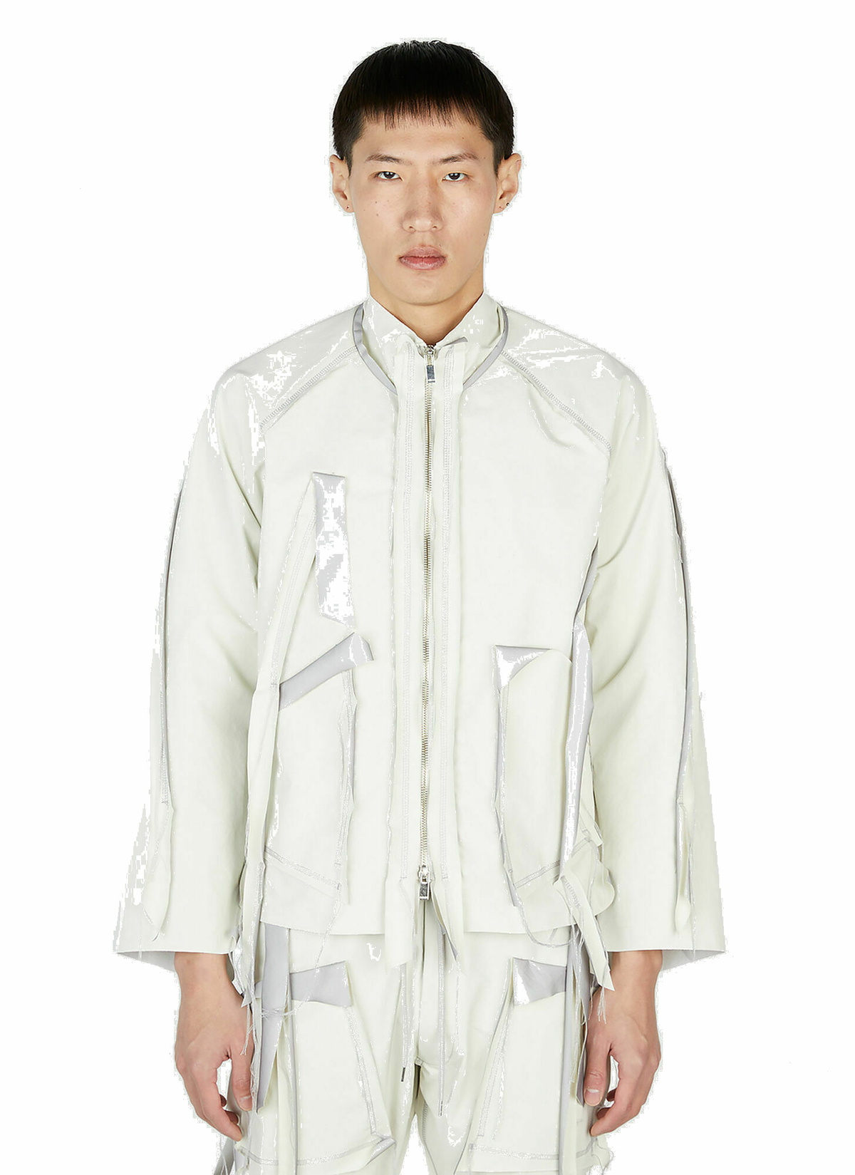 Sulvam - Cutting Short Jacket in White Sulvam