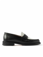 VINNY's - Yardee Leather Penny Loafers - Black
