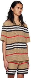 Burberry Beige Icon Stripe Shirt