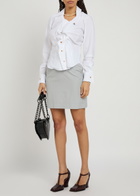 Vivienne Westwood Crotch 45 Pinstripe Cotton Skirt Grey