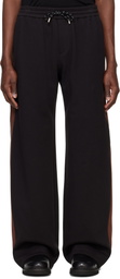 System Black Piping Detail Track Pants