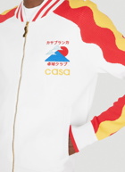 Knit Wave Track Jacket in White