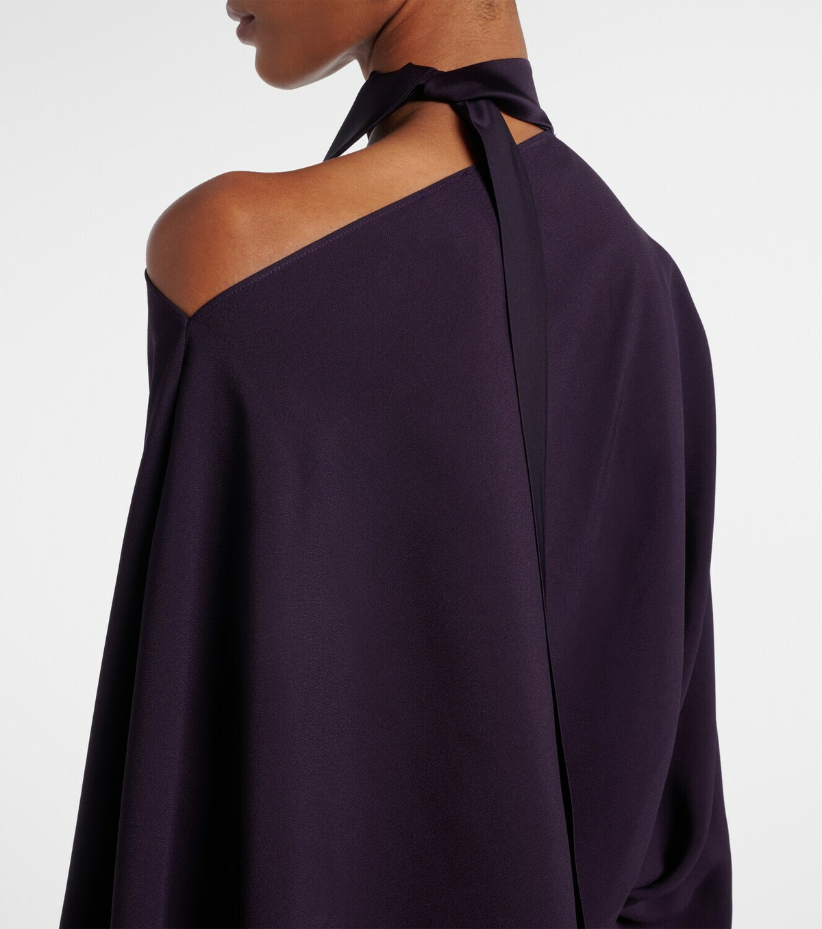 Taller Marmo Brooks scarf-detail crêpe cady gown