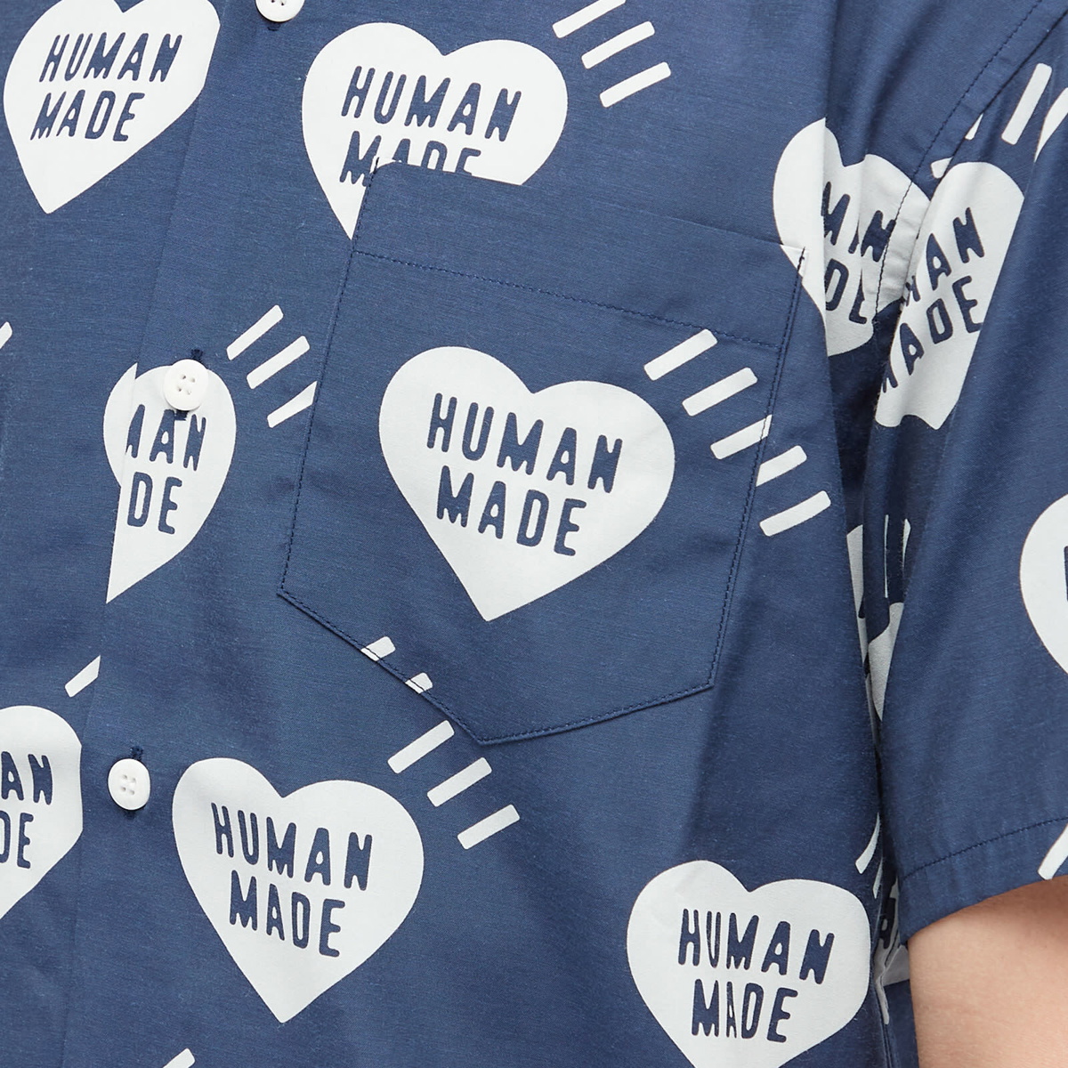 Human Made Men's Heart Aloha Vacation Shirt in Navy Human Made