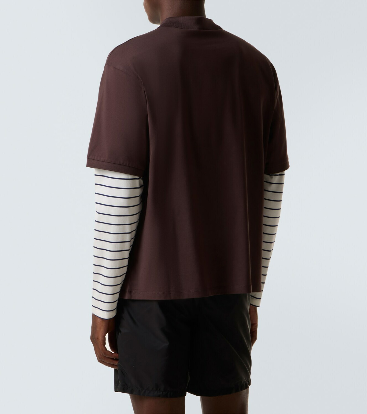 Miu Miu Layered striped cotton polo shirt