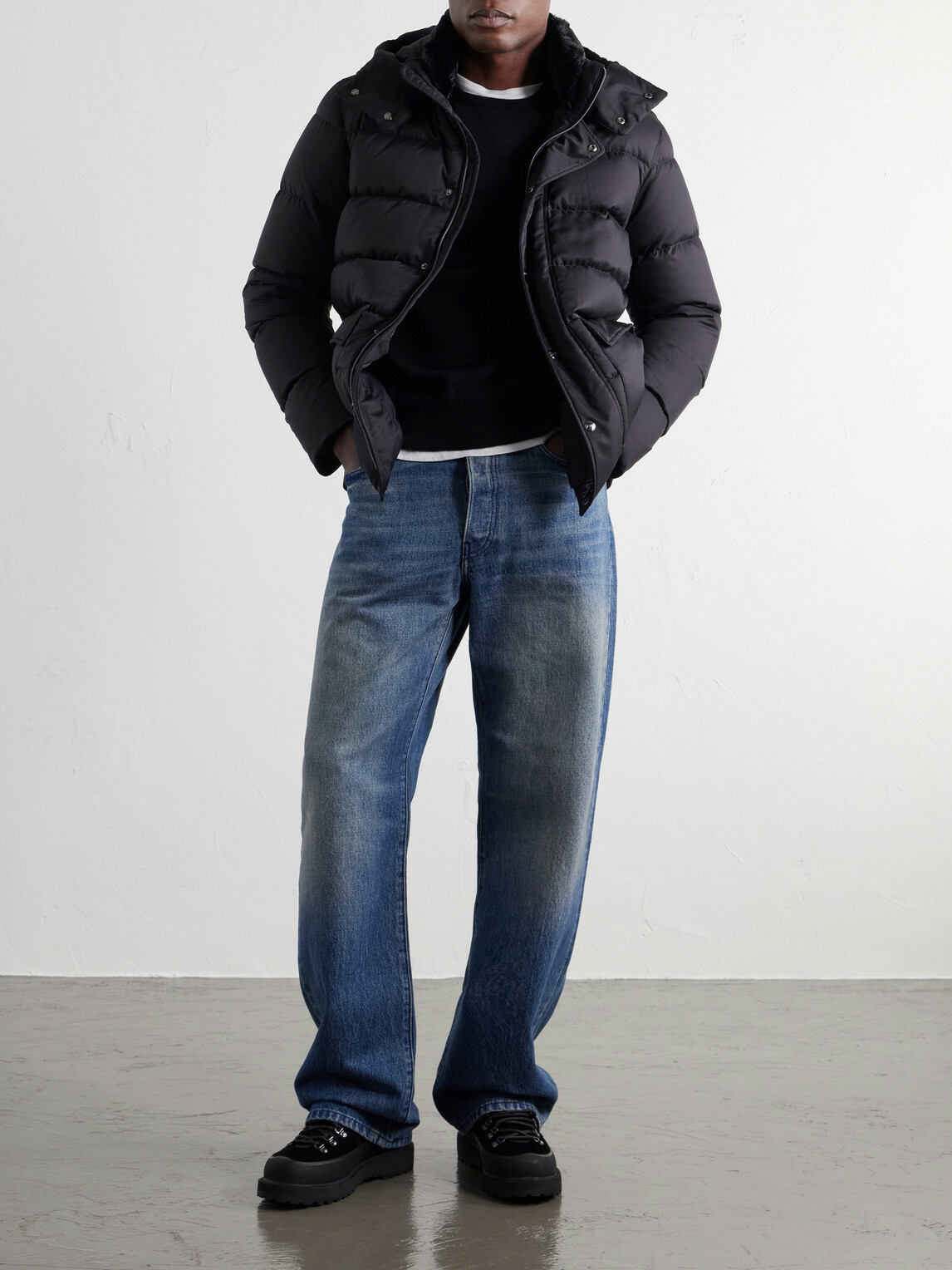 Herno - Arendelle Hooded Quilted Shell Down Jacket - Black