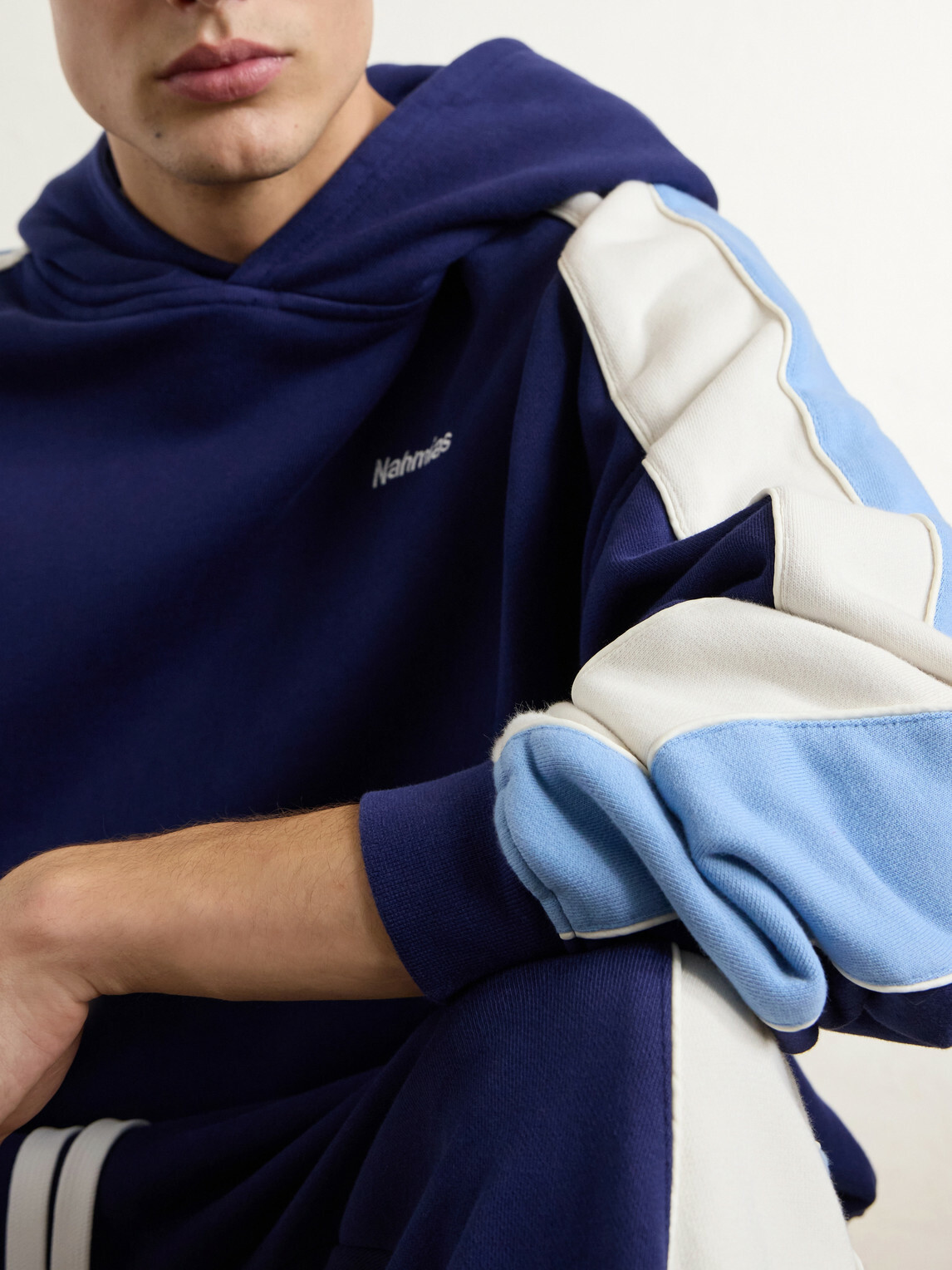 NAHMIAS - Ollie Logo-Embroidered Cotton-Jersey Hoodie - Blue
