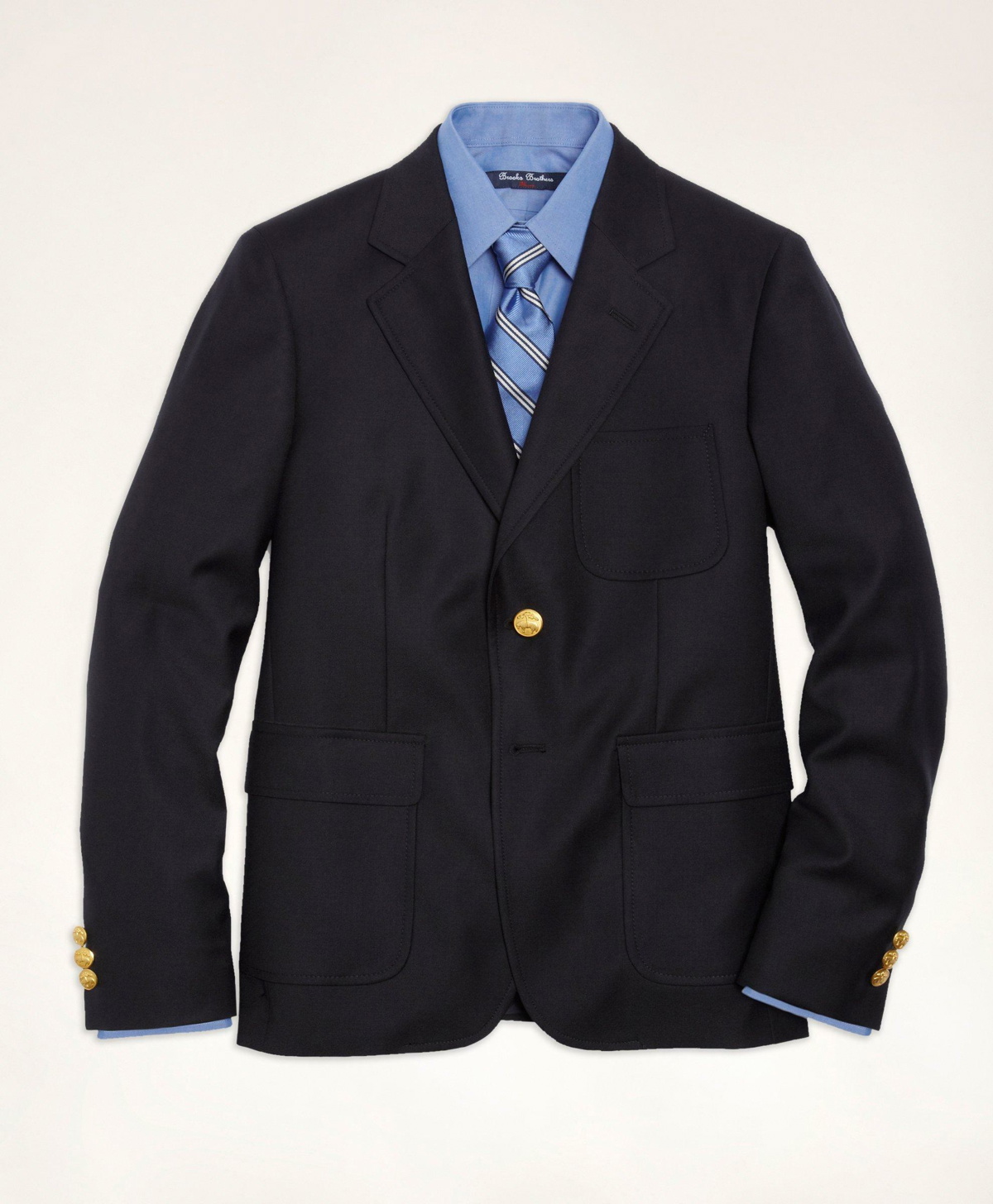 Brooks Brothers Boys Prep Two-Button Blazer | Navy