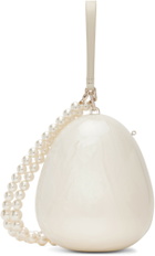 Simone Rocha Off-White Large Pearl Egg Bag