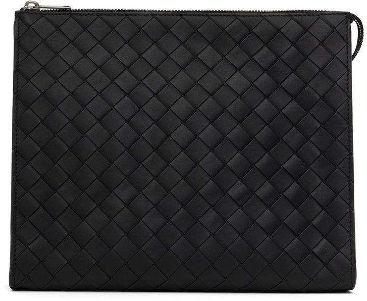 Photo: Bottega Veneta Black Standing Pouch