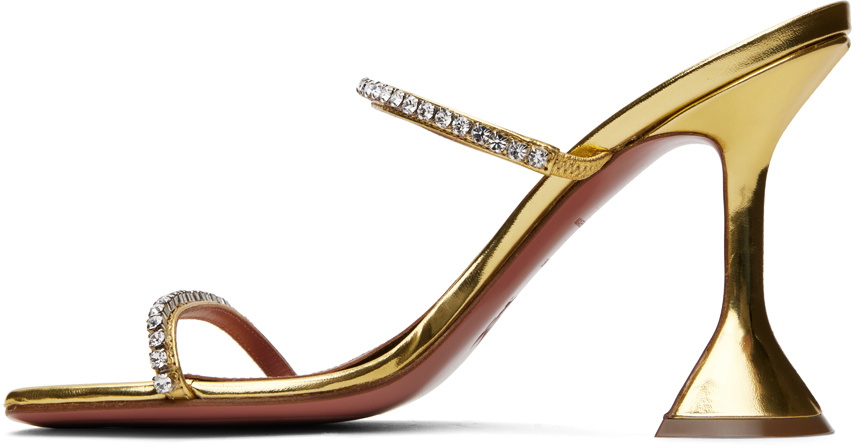 サンダル・ミュール AMINA MUADDI SLIPPER (GIULYSLIPPER YELLOW) Amina Muaddi Lily 95mm crystal-embellished Sandals | Yellow