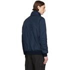 Stone Island Blue Nylon Zip-Up Jacket