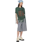 Loewe Green Anagram Fringes T-Shirt