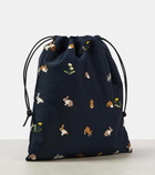 Loewe x Suna Fujita Bunnies cotton canvas pouch
