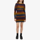 Aries Women's Boucle Space Holey Knit Dress in Multi