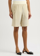 Helmut Lang Silk Shorts Cream