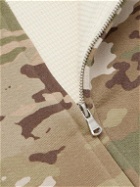 Cherry Los Angeles - Logo-Appliquéd Camouflage-Print Cotton-Jersey Zip-Up Hoodie - Green