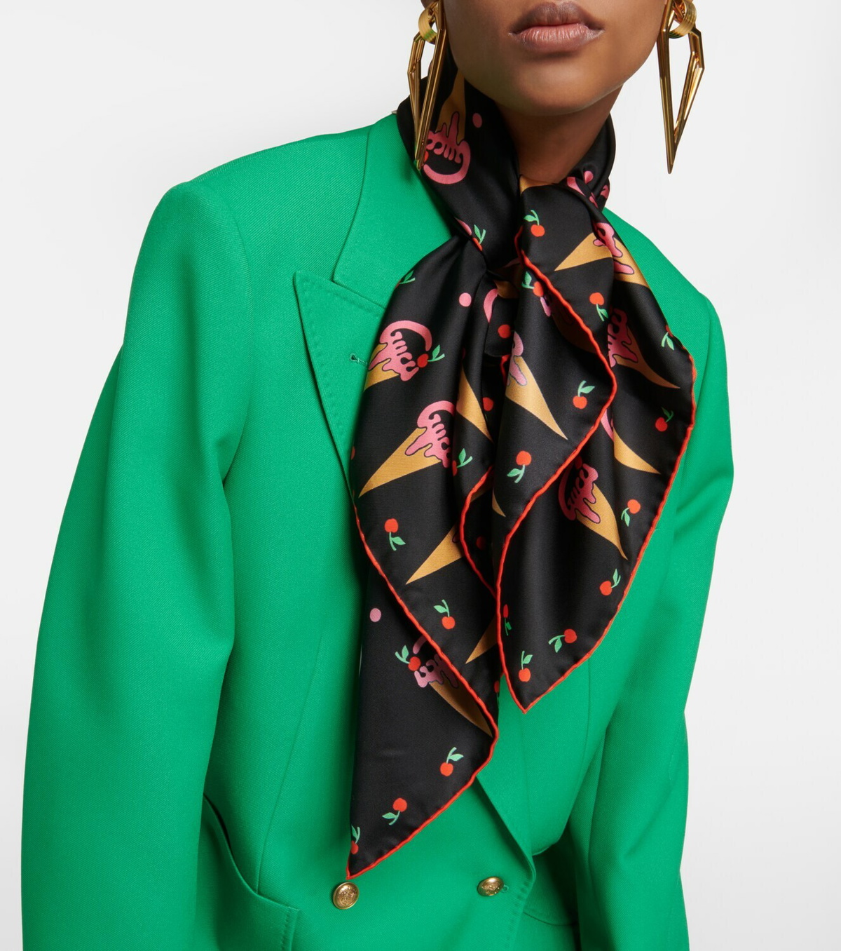 Gucci - Printed silk scarf Gucci