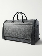 Christian Louboutin - Sneakender Studded Rubber-Trimmed Textured-Leather Weekend Bag