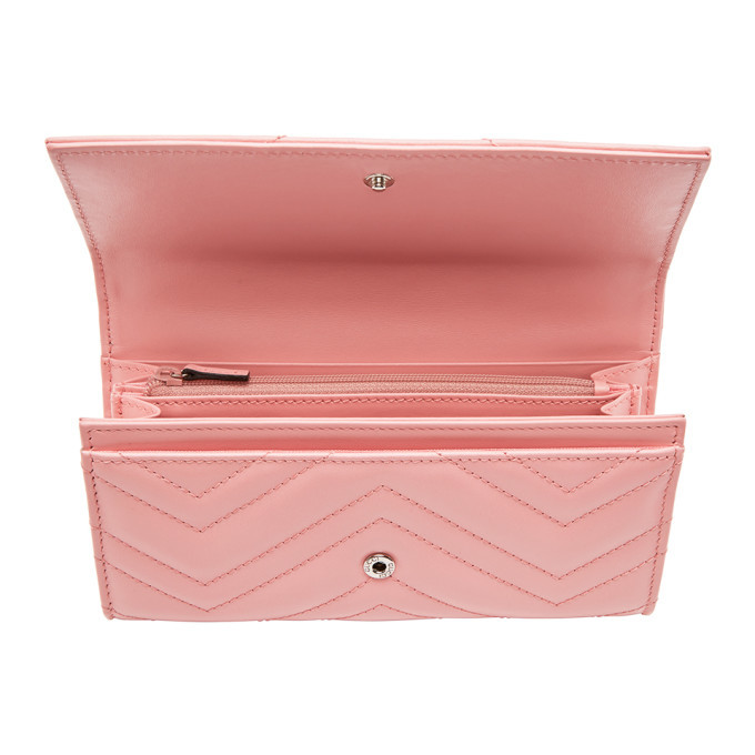 Gucci Pink GG Marmont 2.0 Wallet