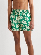 Atalaye - Heliade Mid-Length Printed Recycled Swim Shorts - Green