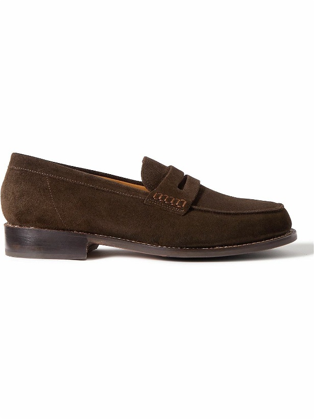 Photo: Grenson - Jago Suede Penny Loafers - Brown
