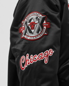 Mitchell & Ness Chicago Bulls   Flight Satin Bomber Jacket Black - Mens - College Jackets/Team Jackets