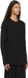 Julius Black Seamed Cut & Sewn Round Hem T-Shirt