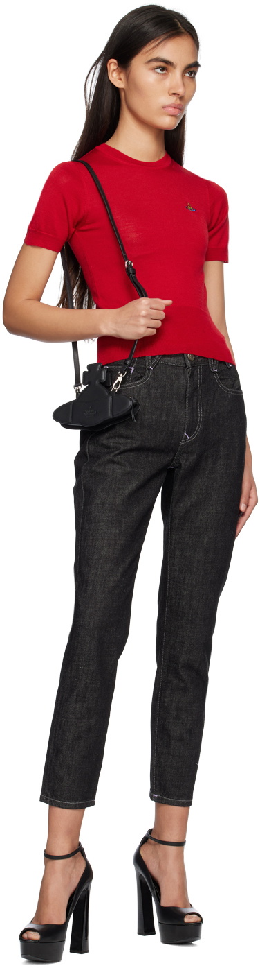 Vivienne Westwood Black Nano Orb Crossbody Bag