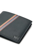 Paul Smith Stripe-print Leather Wallet - Navy - One Size