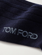 TOM FORD - Ribbed Cashmere Socks - Blue