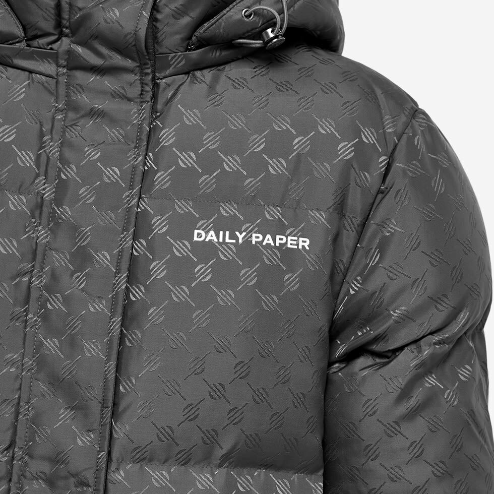 Daily Paper Women's Nisbeth Puffer Jacket in Magnet Grey Monogram