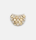 Rainbow K Blossom 14kt gold single earring with diamonds