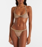 Christopher Esber Beach Quartz Minuscule embellished bikini top