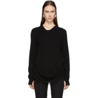 Boris Bidjan Saberi Black Cashmere V-Neck Sweater
