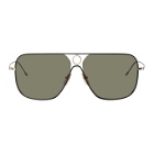 Thom Browne Green and Gold TBS114 Sunglasses