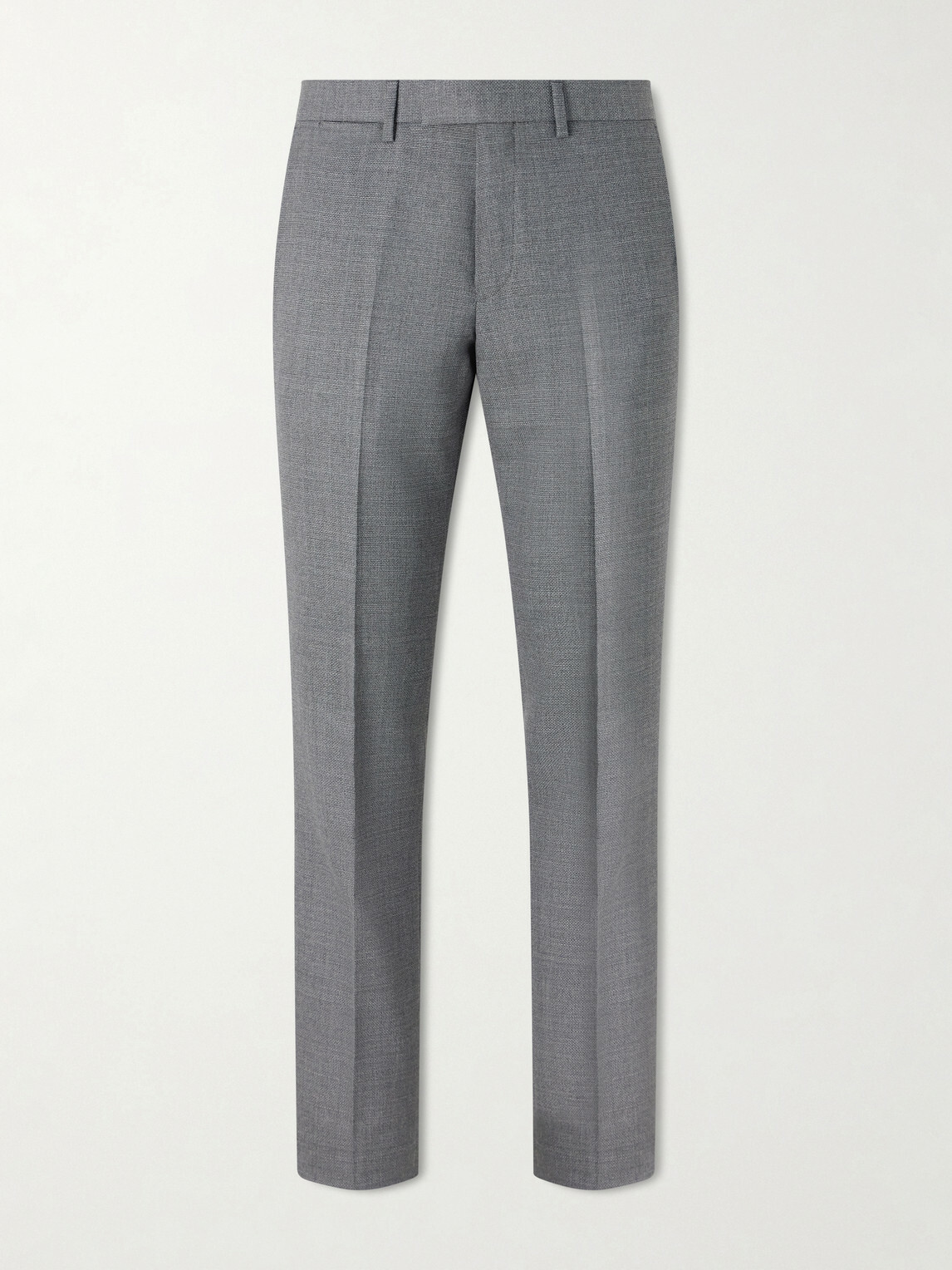 Mr P. - Slim-Fit Wool-Hopsack Suit Trousers - Gray