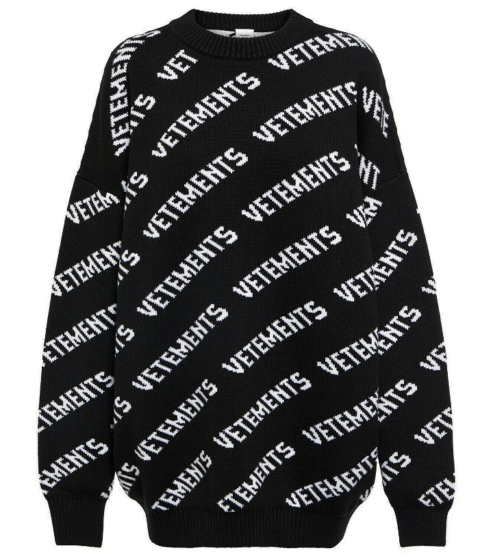 Photo: Vetements - Logo intarsia virgin wool sweater