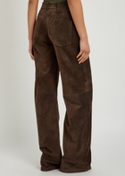 Armarium Luke Wide-leg Suede Trousers Brown