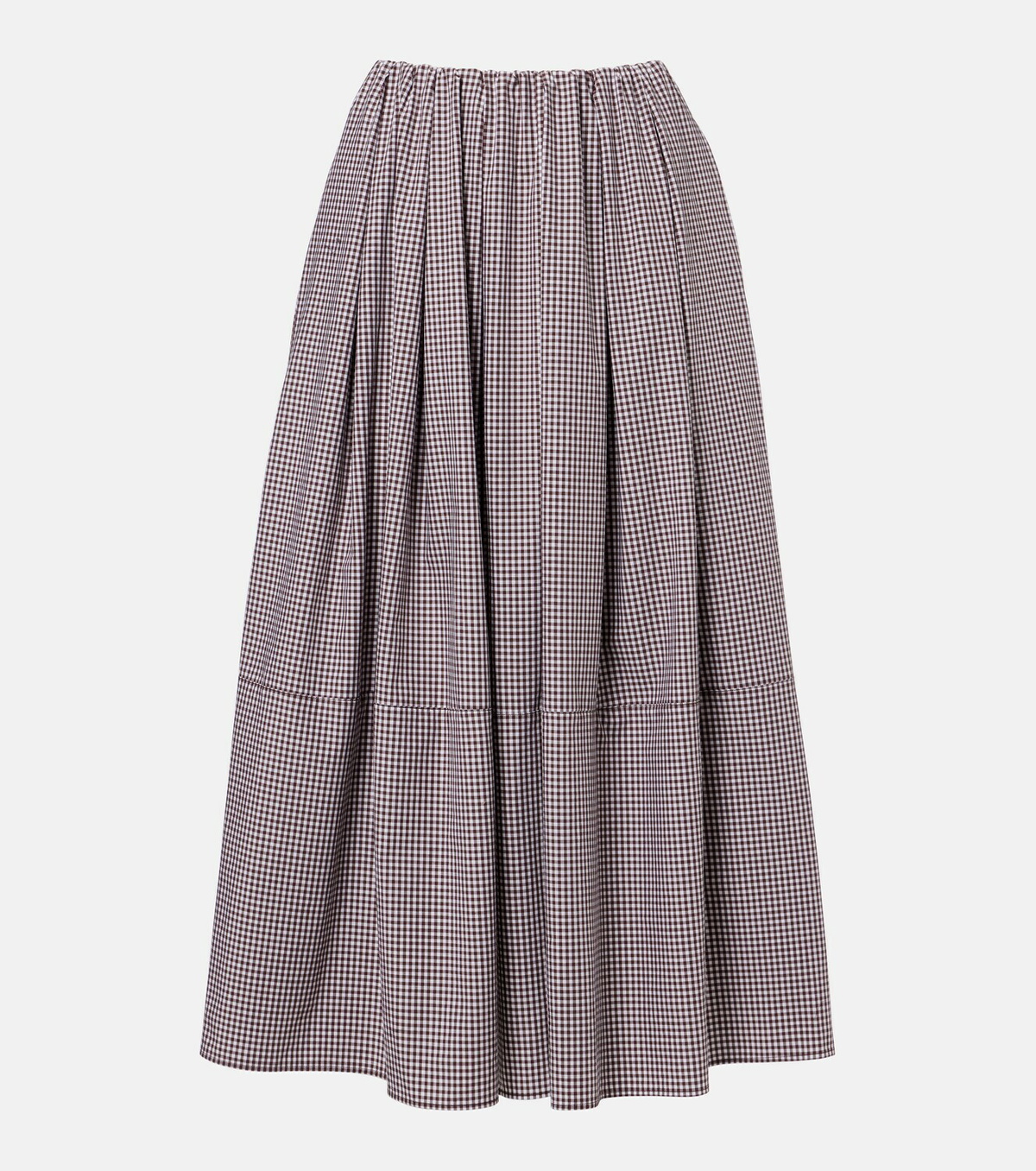 Faithfull Solinas gingham cotton-blend midi skirt